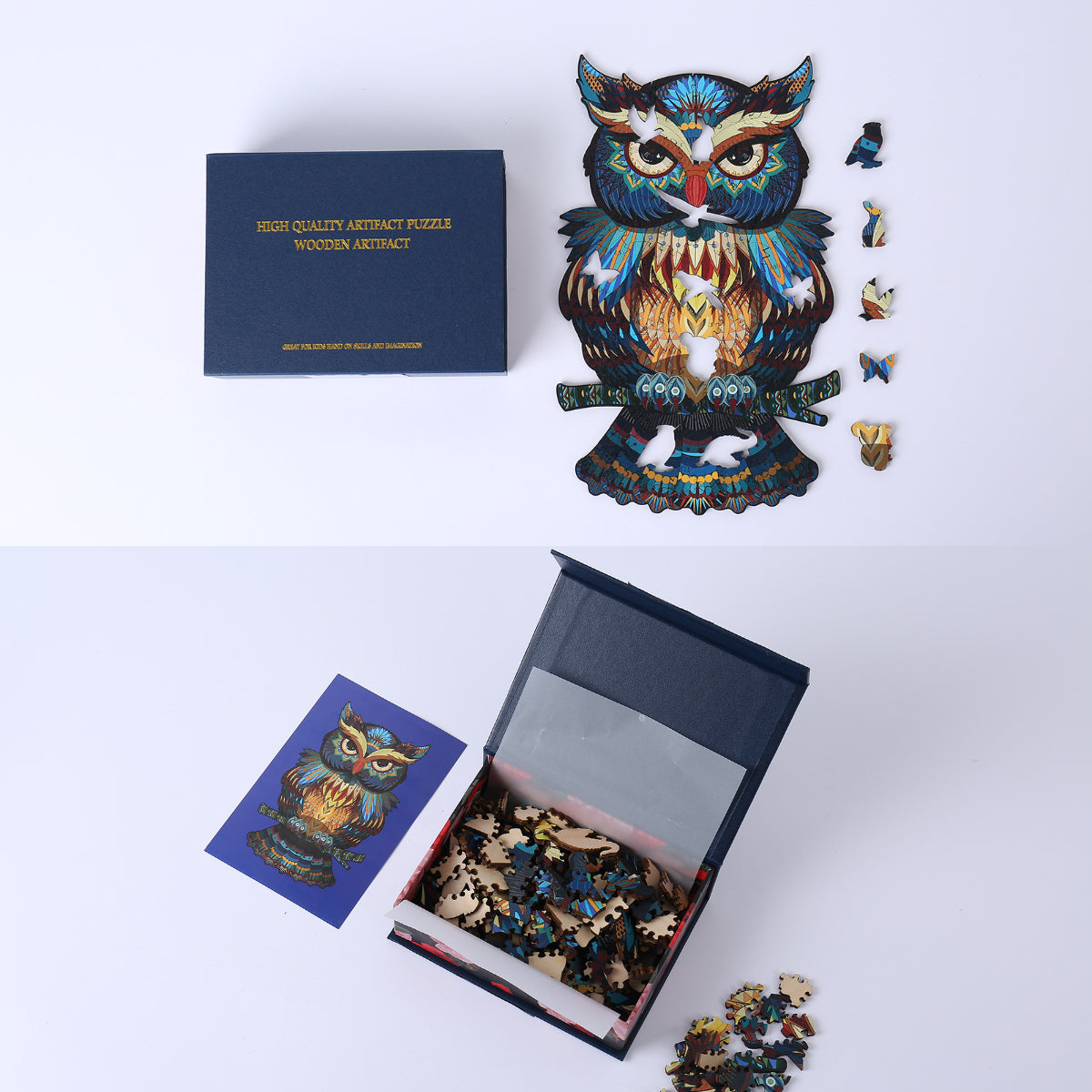 Puzzle 3D con animali in legno