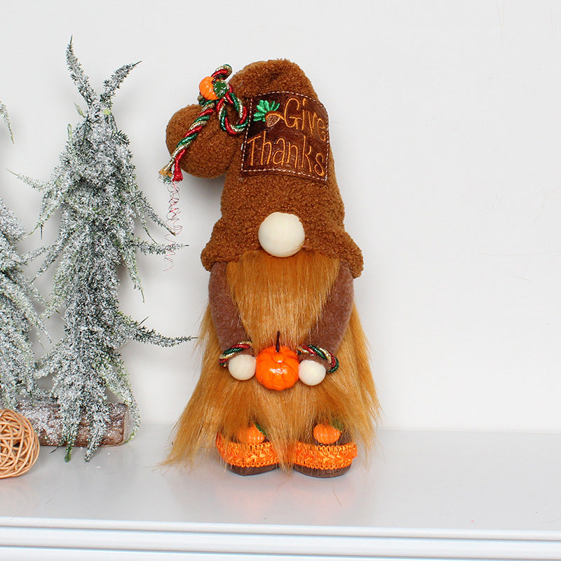 Decorazioni natalizie per gnomi bambola senza volto