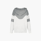Accogliente felpa con cappuccio Colorblock da donna moderna ed elegante