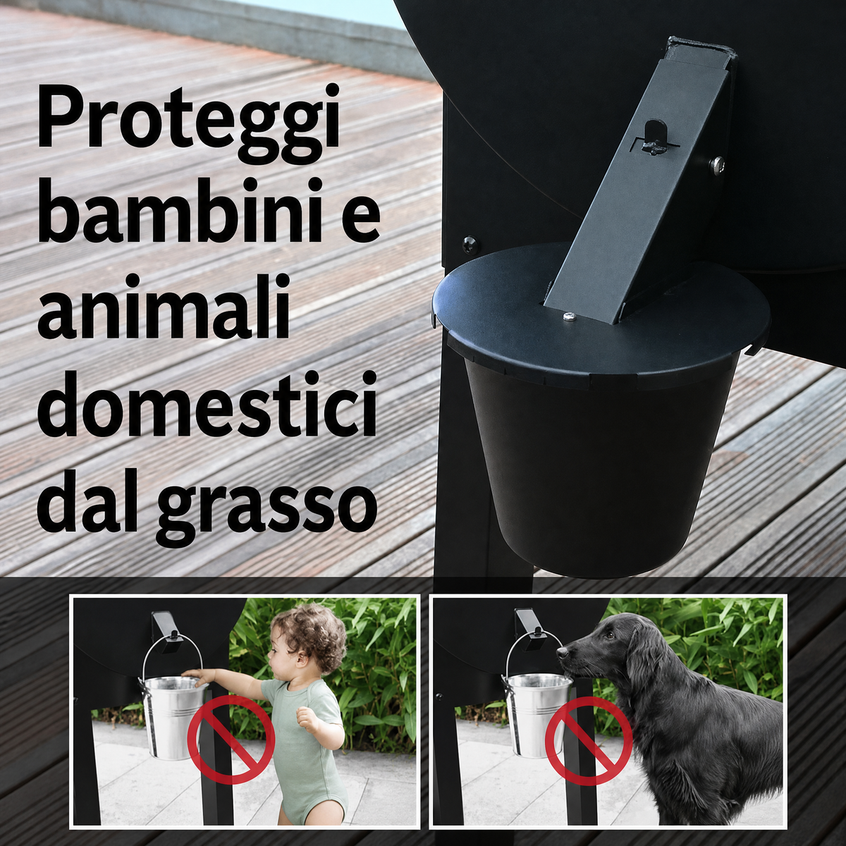 Raccoglitore di grasso per barbecue migliorato