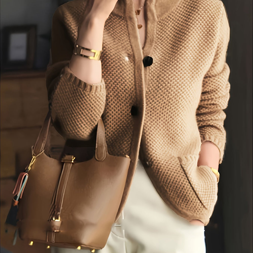 Dames Gebreide Sweater Met Opstaande Kraag | Comfortabel En Tijdloos