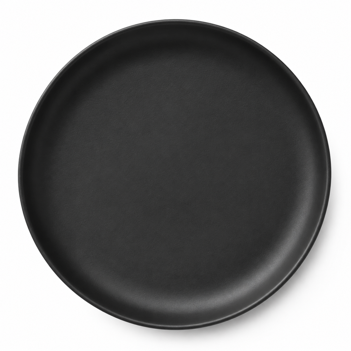 Piatto da portata nero in ceramica visto dall'alto