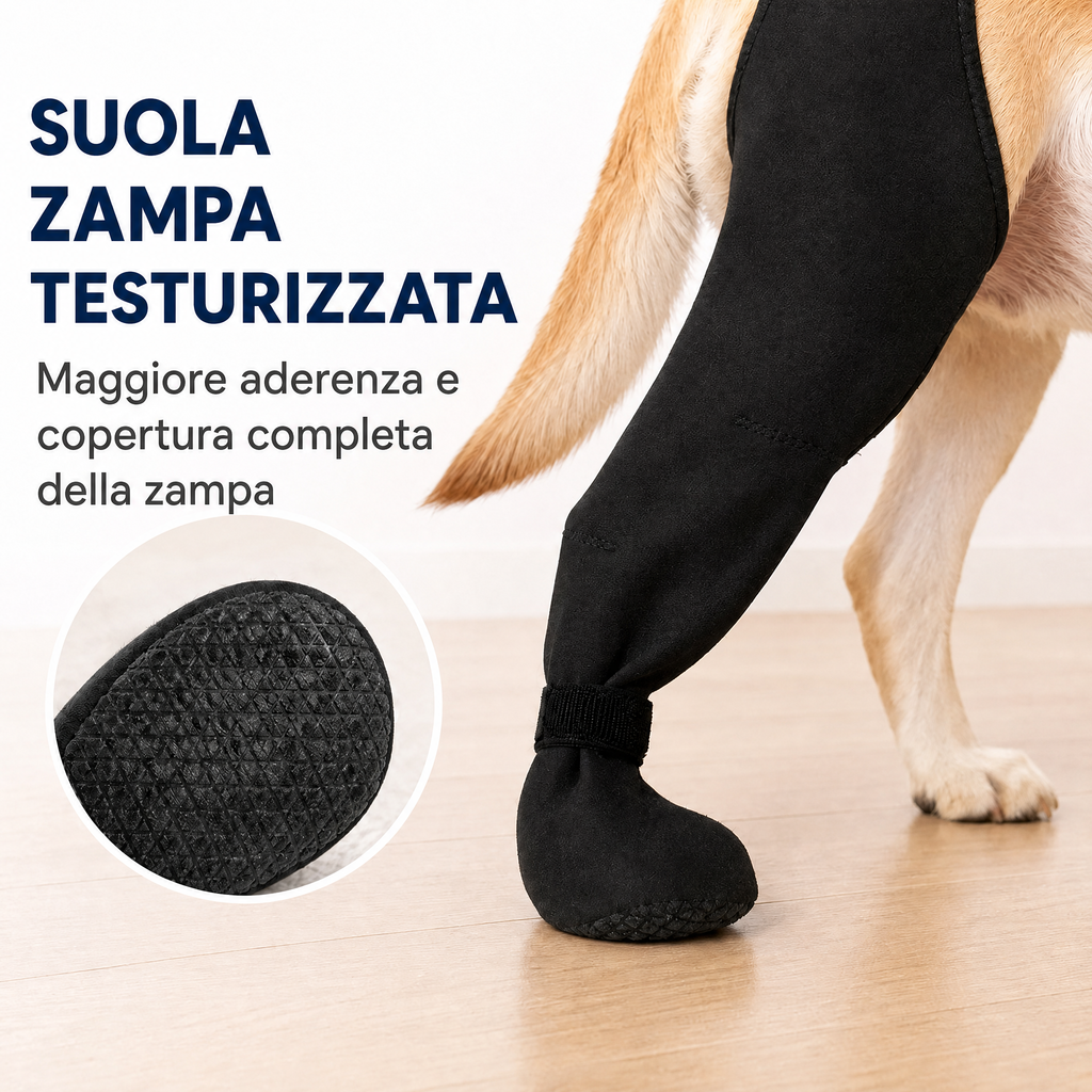 manicotto regolabile per cane per il recupero della zampa posteriore con copripolpastrello - Aiuta a limitare il leccame