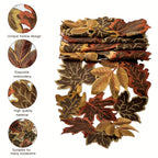 Runner da tavolo HarvestLeaf | Design foglia d'acero ricamato | Decorazioni autunnali in stile country