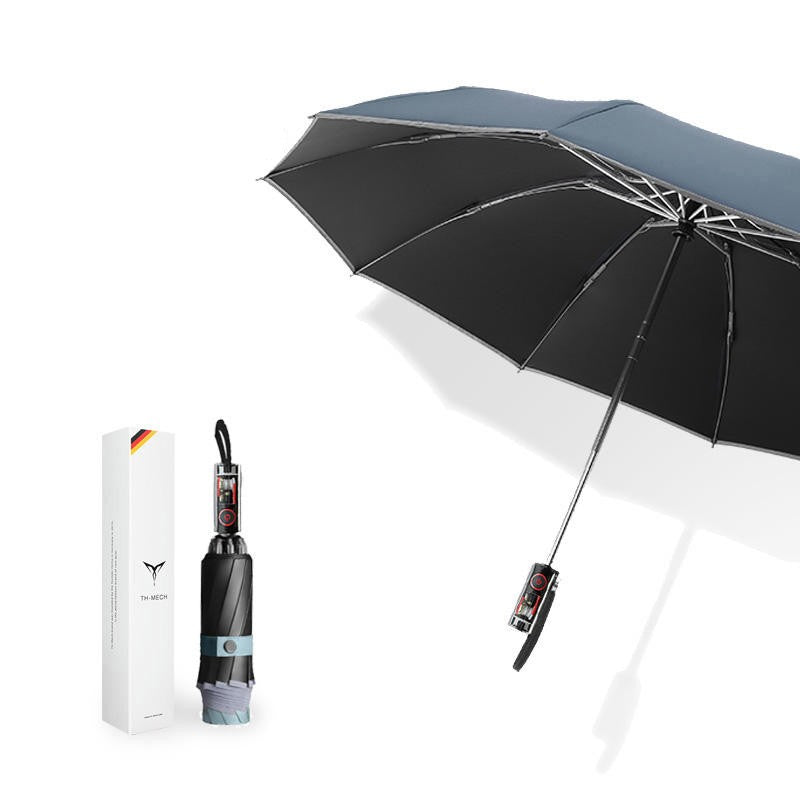 Ombrello pieghevole super spesso completamente automatico per sole e pioggia
