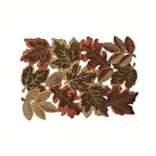 Runner da tavolo HarvestLeaf | Design foglia d'acero ricamato | Decorazioni autunnali in stile country
