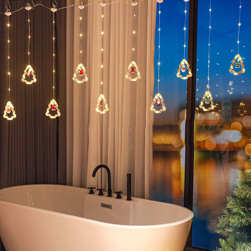 Luci a corda LED PS LED in PVC impermeabile con batteria USB moderna Art Déco per camera da letto
