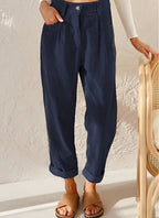 Pantaloni di velluto a coste da donna traspiranti | taglio dritto, materiale leggero, da indossare tutti i giorni
