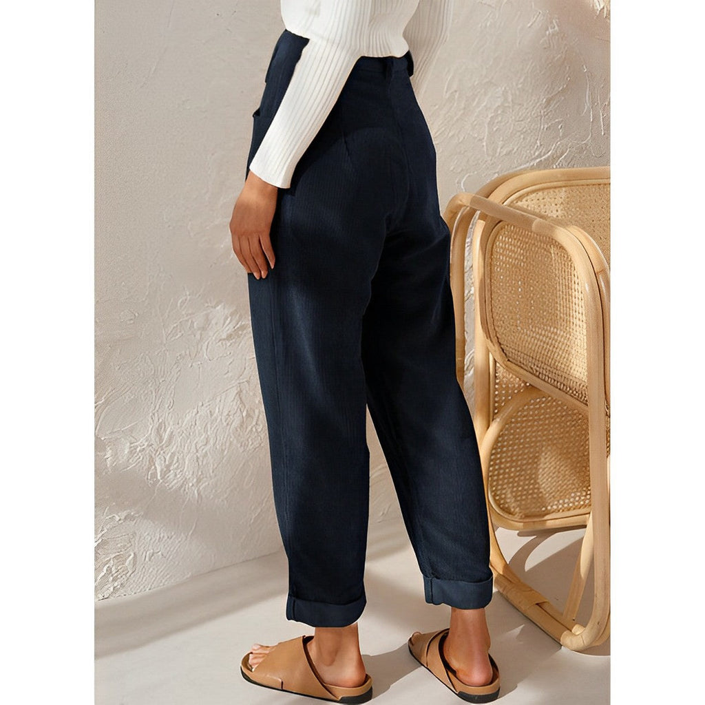 Pantaloni di velluto a coste da donna traspiranti | taglio dritto, materiale leggero, da indossare tutti i giorni