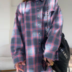 Camicia oversize in flanella da donna traspirante | vestibilità comoda, cotone morbido, da indossare tutti i giorni