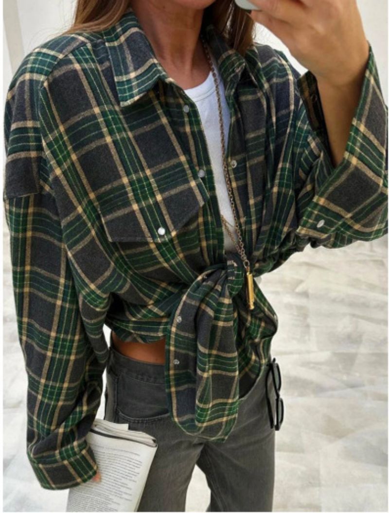 Camicia oversize in flanella da donna traspirante | vestibilità comoda, cotone morbido, da indossare tutti i giorni