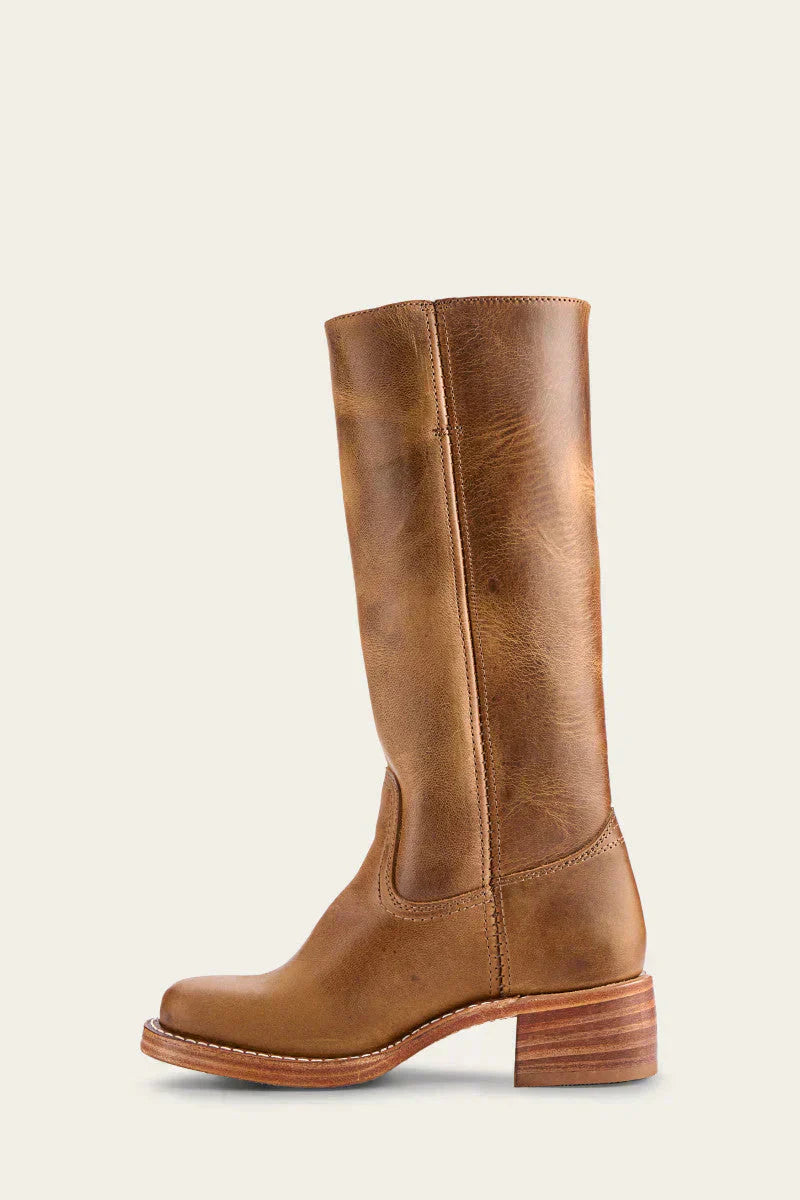 Stivali da equitazione classici in pelle | Design con tacco largo a media altezza