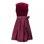 Abito Dirndl tradizionale | Velluto bordeaux con dettagli in pizzo