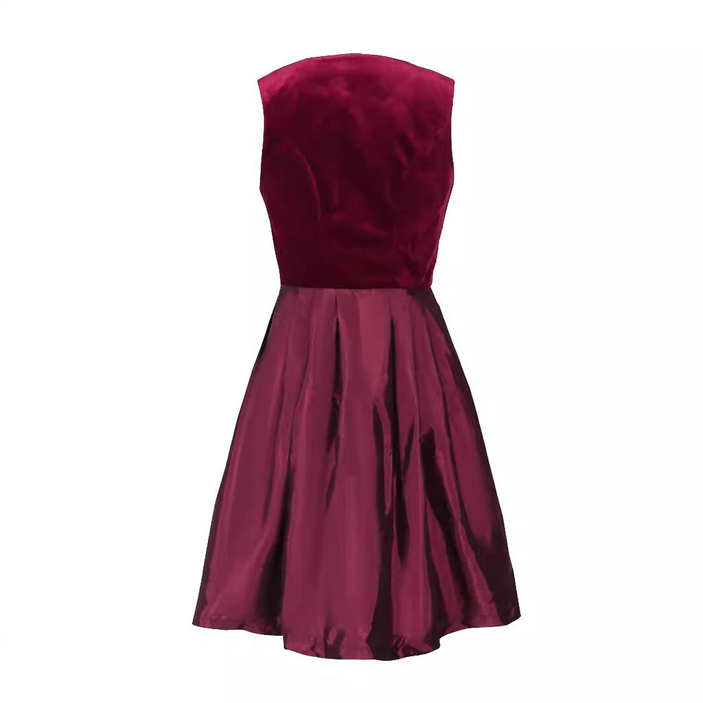 Abito Dirndl tradizionale | Velluto bordeaux con dettagli in pizzo