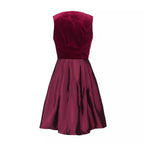 Abito Dirndl tradizionale | Velluto bordeaux con dettagli in pizzo