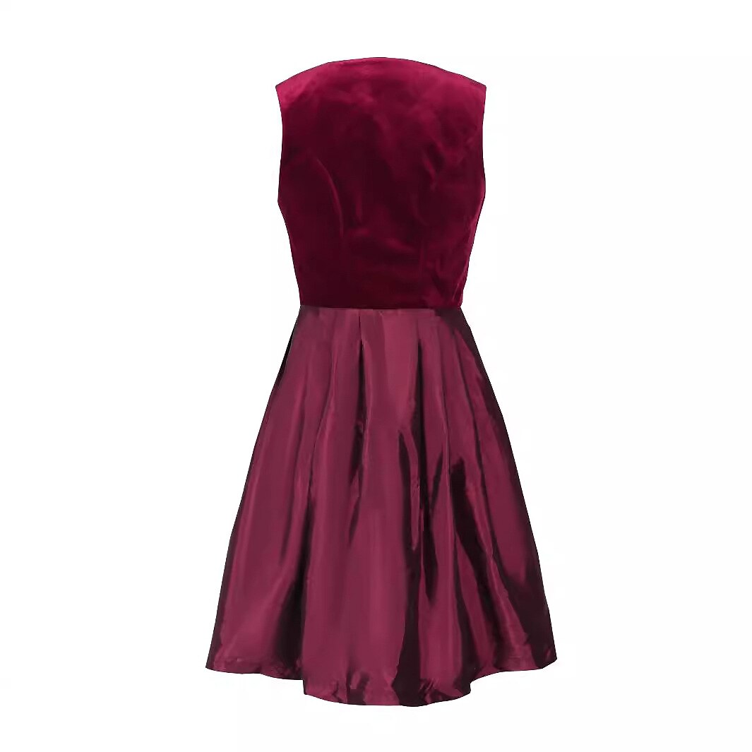 Abito Dirndl tradizionale | Velluto bordeaux con dettagli in pizzo