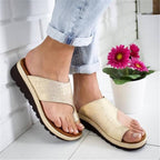 Pantofole ortopediche da donna con Voetbed Zwart Geel Zilver Goud Hallux Correctie Zomer Comfort