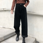 Pantaloni di velluto a coste da uomo traspiranti | vestibilità comoda, tessuto resistente, per abbigliamento casual