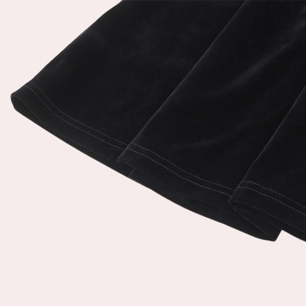Miniabito in velluto senza spalline | Design strutturato a linea A