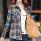 Camicia foderata in pile scozzese | Morbida flanella di cotone con interno termico