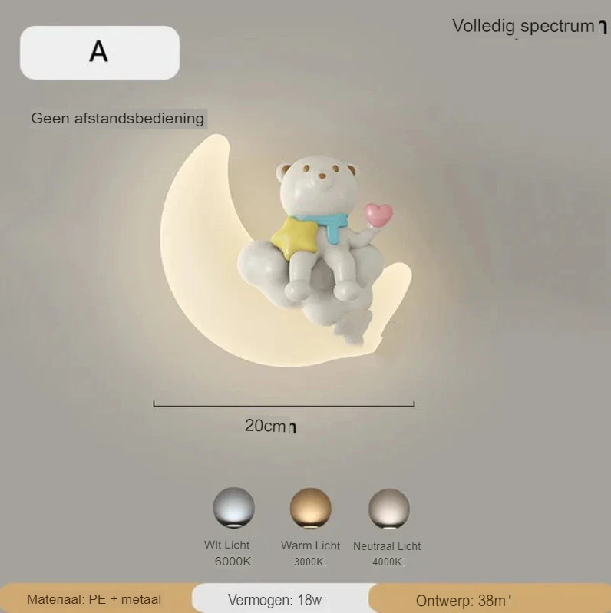 Lampada da parete Luna | Illuminazione delicata | Alta qualità - Noram