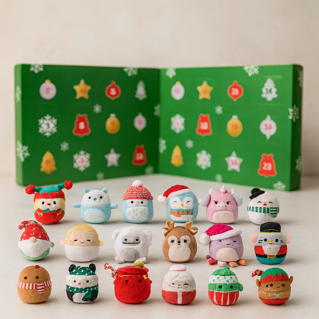 Calendario dell'avvento natalizio pieno di peluche Squishmallows SquishJoy