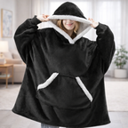 Damen Kuschel Felpa con cappuccio Decke Oversize Warm Lang Alltag