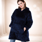 Damen Kuschel Felpa con cappuccio Decke Oversize Warm Lang Alltag