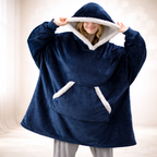 Damen Kuschel Felpa con cappuccio Decke Oversize Warm Lang Alltag