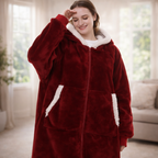 Damen Kuschel Felpa con cappuccio Decke Oversize Warm Lang Alltag