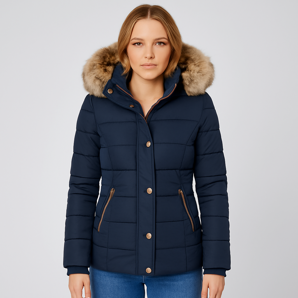 Cappotto invernale Nordelle | Capispalla trapuntato con cappuccio isolante per donna