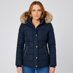 Cappotto invernale Nordelle | Capispalla trapuntato con cappuccio isolante per donna