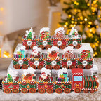 Calendario dell'avvento del treno di Natale | 24 scatole festive con personaggi festivi