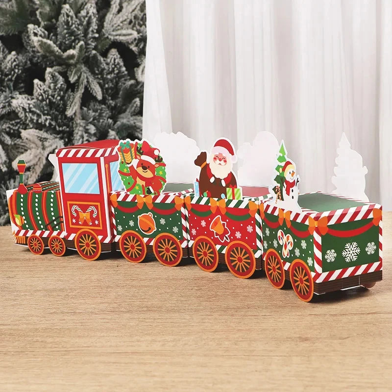 Calendario dell'avvento del treno di Natale | 24 scatole festive con personaggi festivi