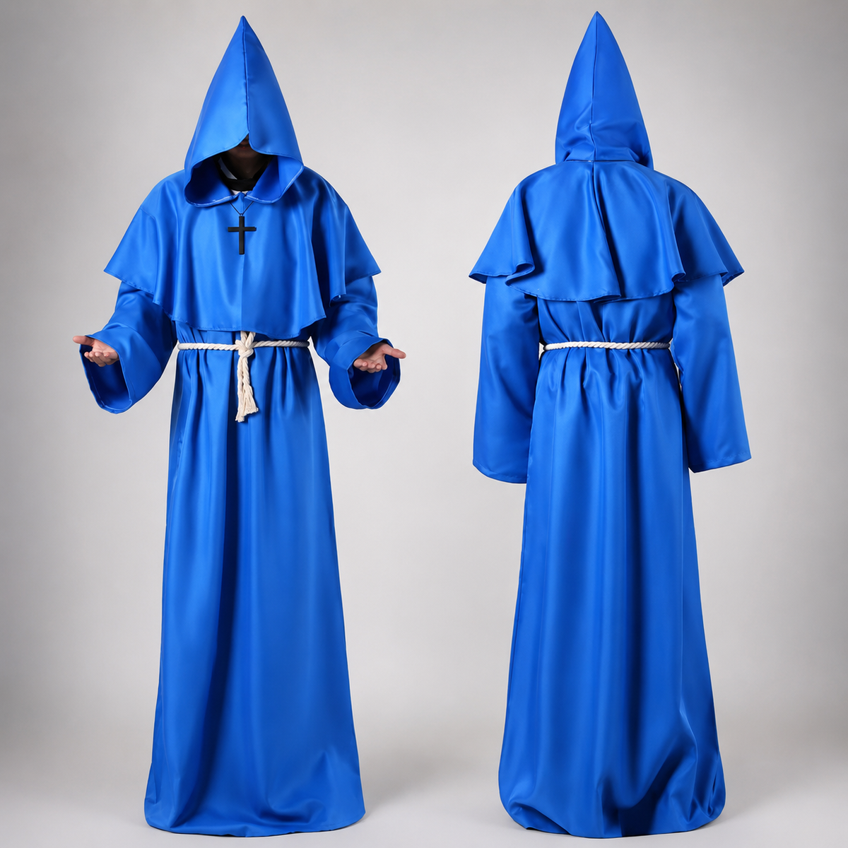 Costume classico da suora | Design a figura intera per donna | Ideale per Halloween ed eventi a tema