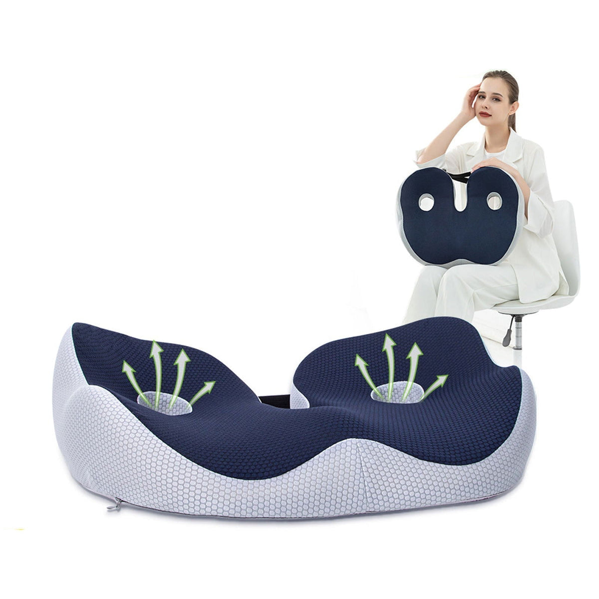 Cuscino ergonomico regolabile per sedia e ufficio FlexiSeat