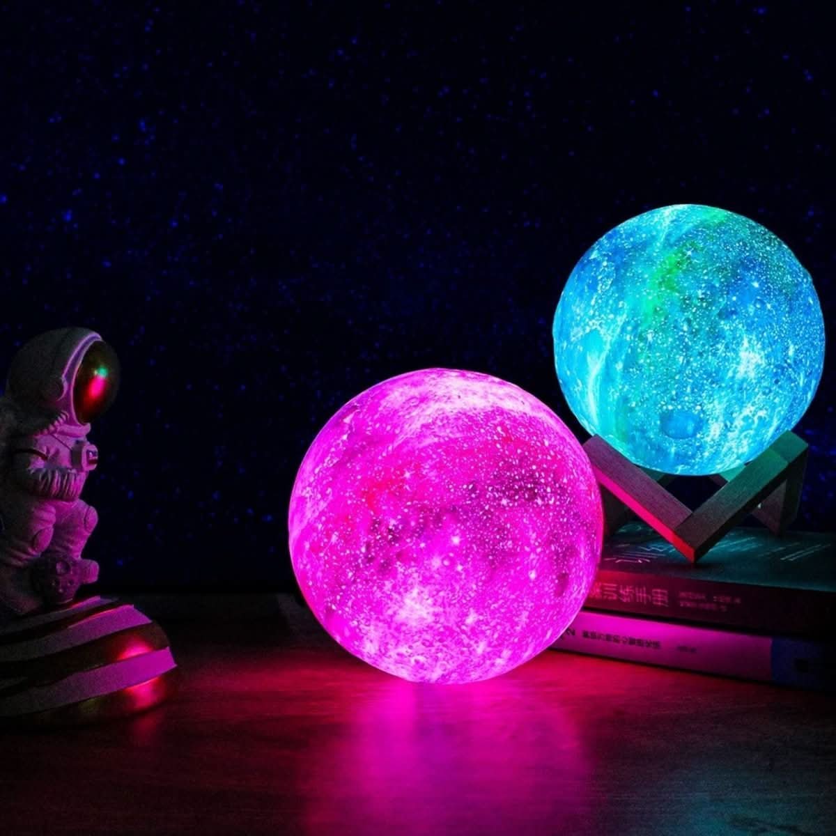 Lampada lunare che cambia colore con comodo telecomando