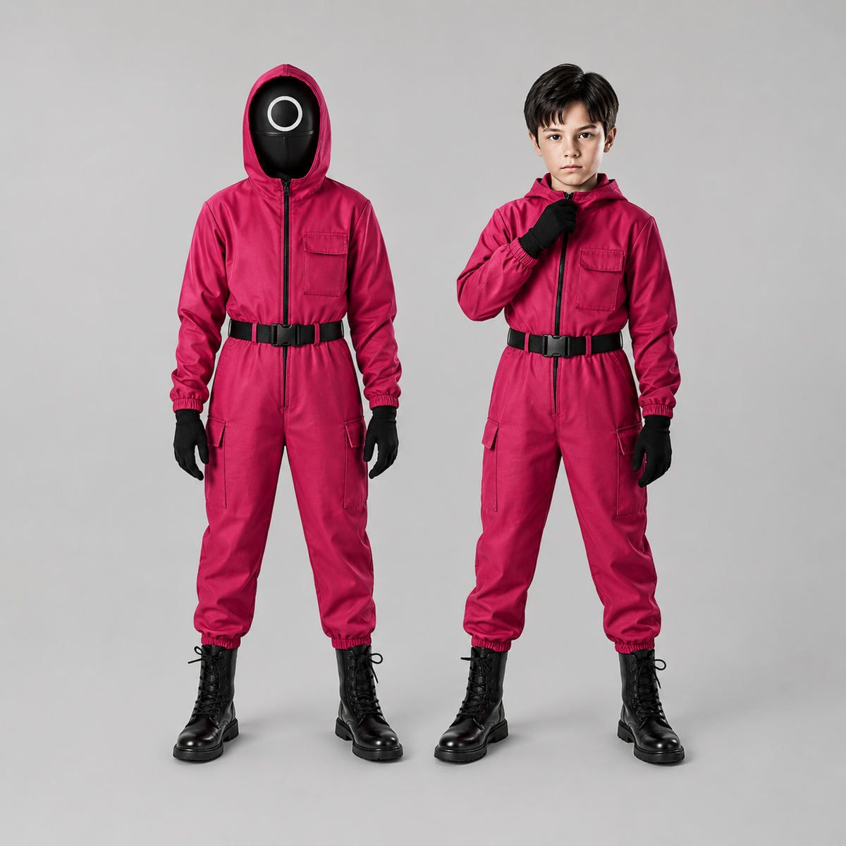 Tuta creativa per bambini con cappuccio e accessori per il divertimento di Halloween