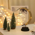 LunaGlow - Lampada da tavolo di lusso - Mezzaluna di luna - Design in vimini - Illuminazione elegante
