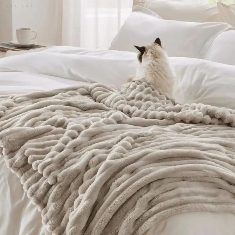 Morbida coperta strutturata per il comfort del letto e del divano