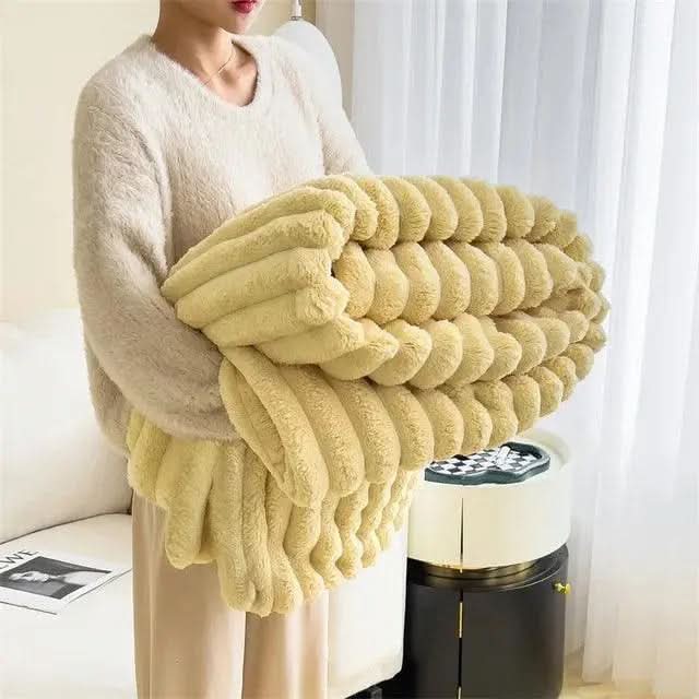 Morbida coperta strutturata per il comfort del letto e del divano