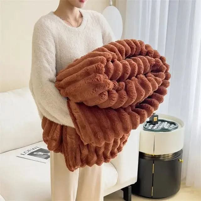 Morbida coperta strutturata per il comfort del letto e del divano