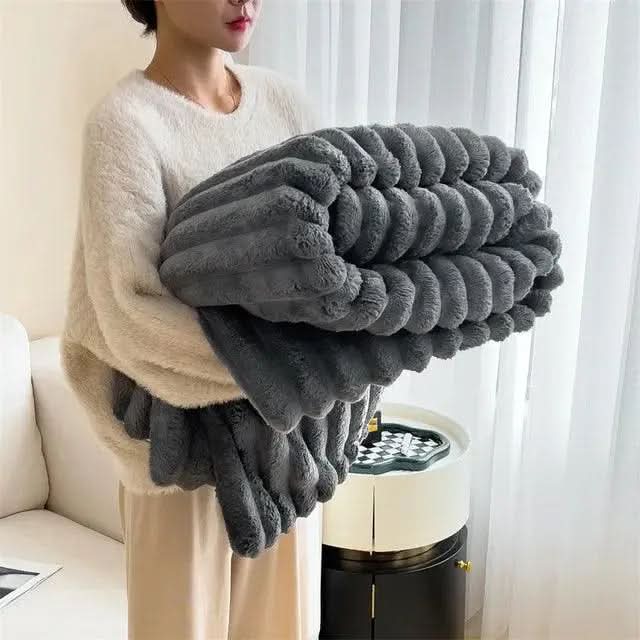 Morbida coperta strutturata per il comfort del letto e del divano