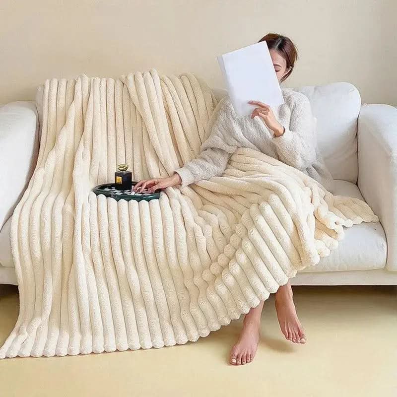 Morbida coperta strutturata per il comfort del letto e del divano