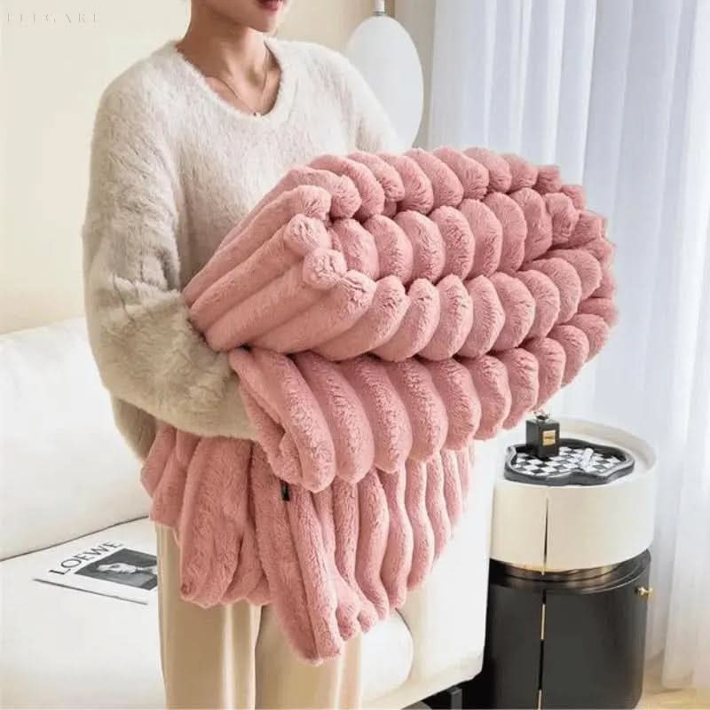 Morbida coperta strutturata per il comfort del letto e del divano