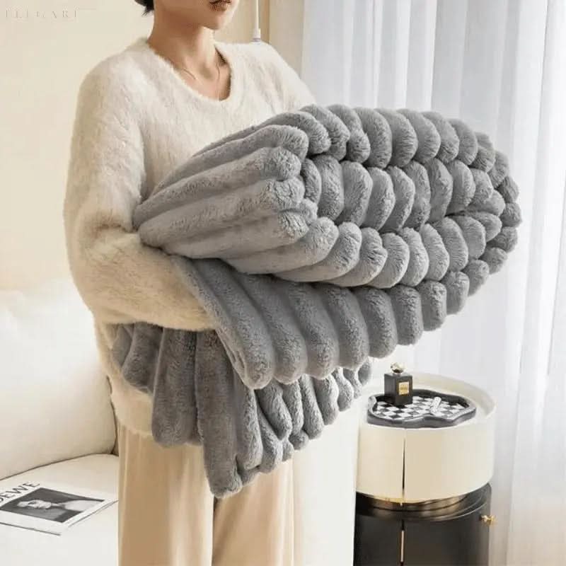 Morbida coperta strutturata per il comfort del letto e del divano
