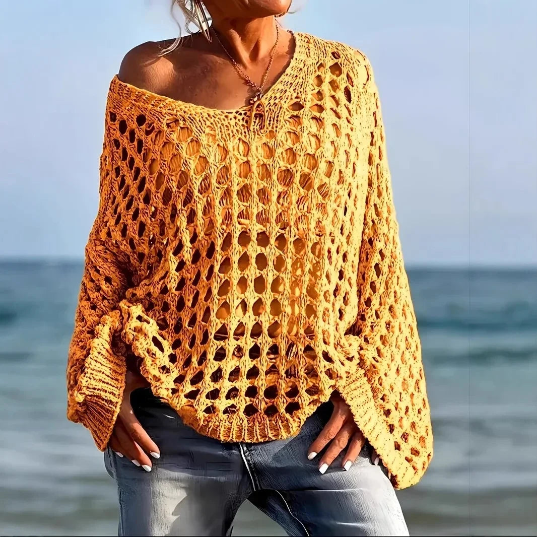 Damen Pullover Strickpullover V Ausschnitt Freizeit Sommer Oberteil
