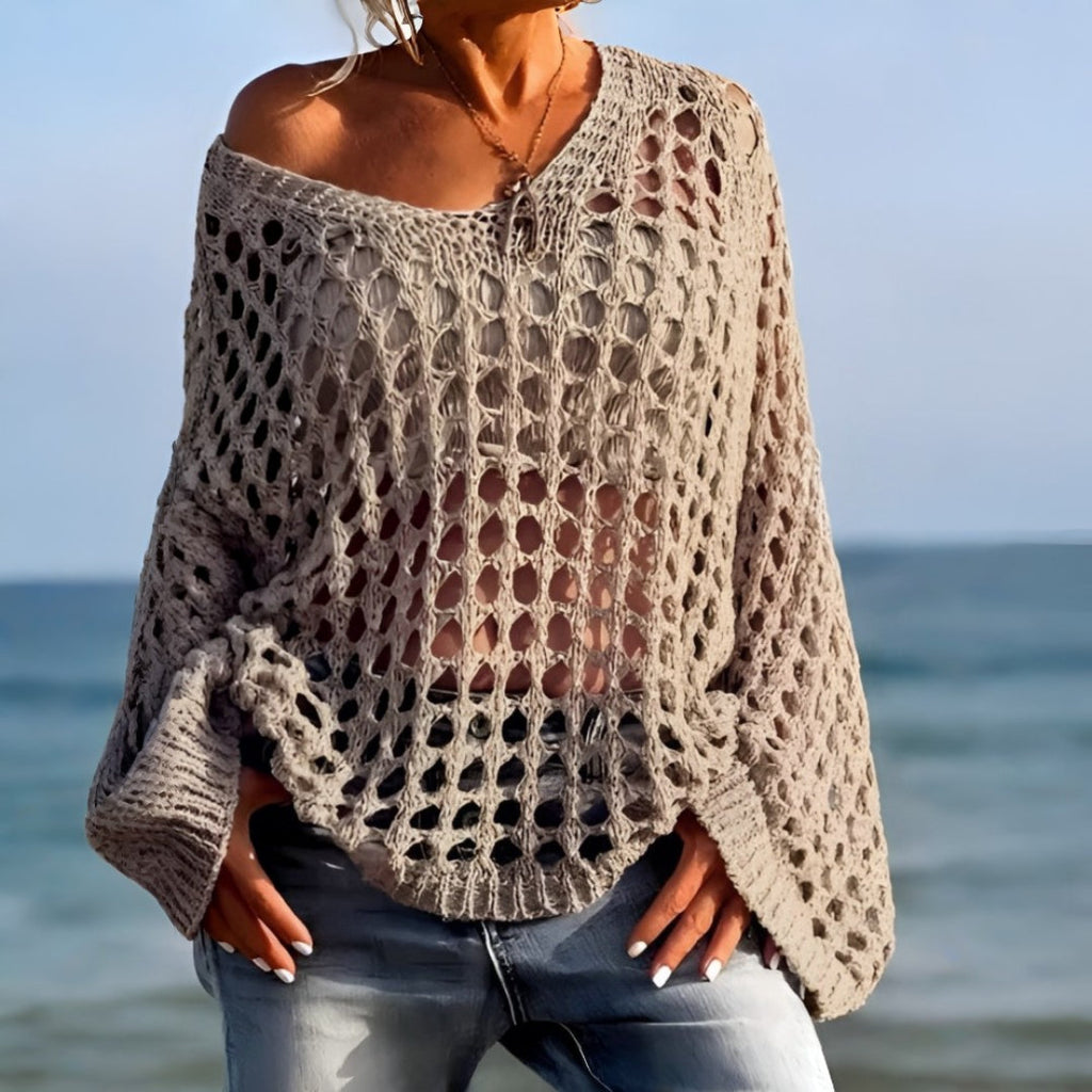 Damen Pullover Strickpullover V Ausschnitt Freizeit Sommer Oberteil