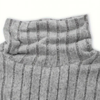 Maglia dolcevita invernale da donna, calda, a costine, attillata