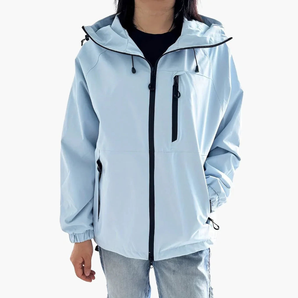 Giacca da donna con cappuccio e tasche con cerniera